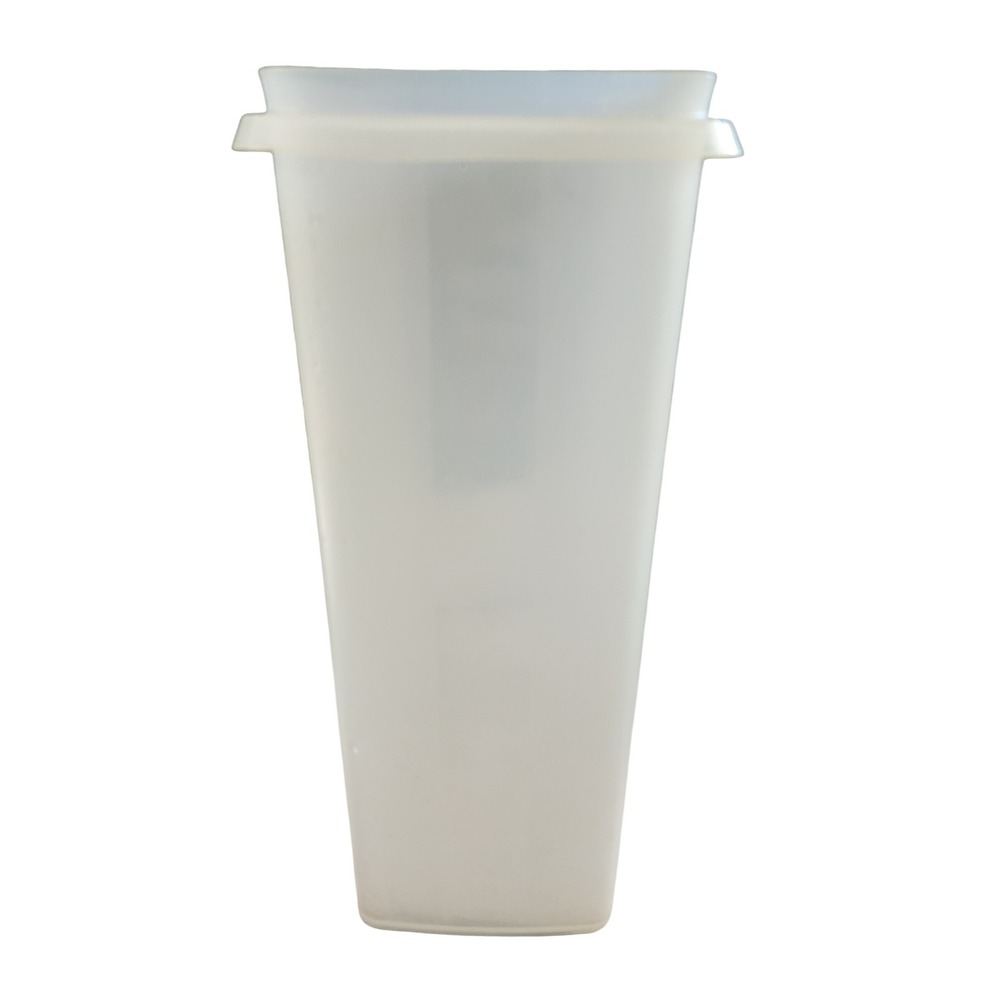 Tupperware Modular Mates Super Oval Translucent White Plastic Storage No lid